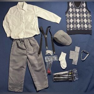 100 Days of School Costume for Boys Old Man Costume for Kids 100th Day of School